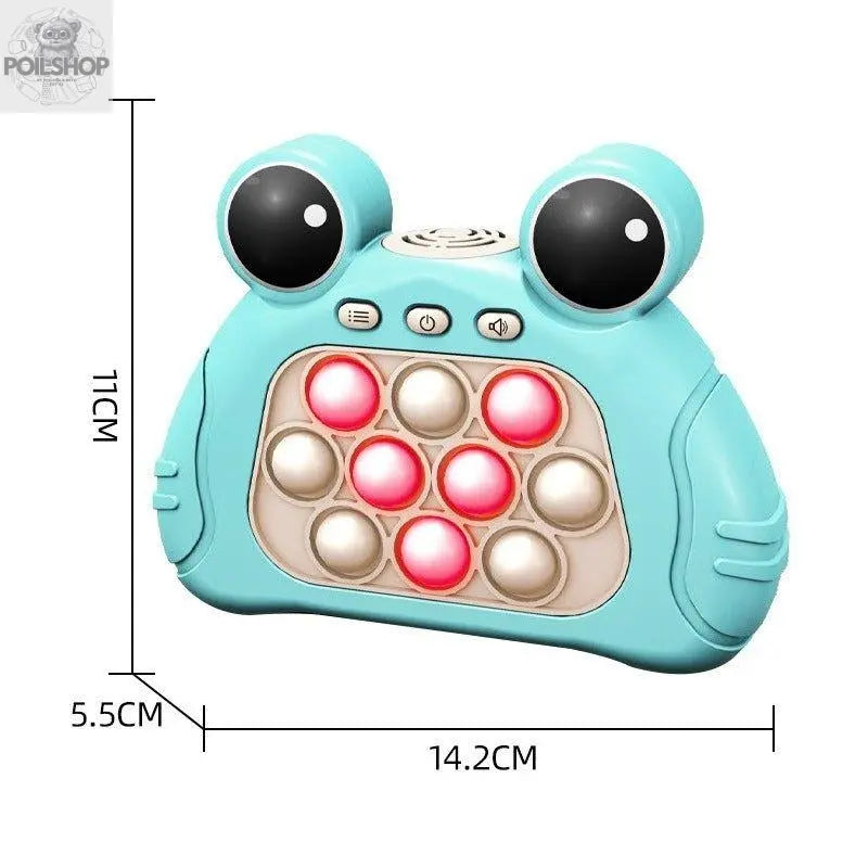 Funny Bubble Puzzle Game Machine Light Up Electronic Gaming Reliever Squeeze Toy Handle Fast Push Bubble Toy