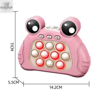 Funny Bubble Puzzle Game Machine Light Up Electronic Gaming Reliever Squeeze Toy Handle Fast Push Bubble Toy