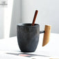 Retro Wooden Handle Coffee Cup