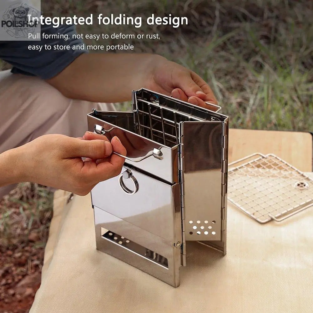 Portable wood burner for outdoor cooking