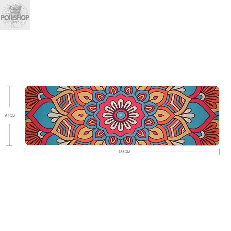 Non-slip yoga mat with suede finish