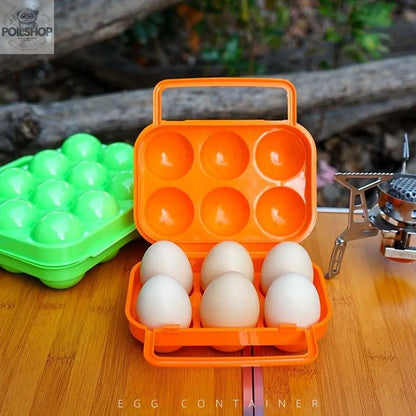 Outdoor 6-Grid Egg Box Portable Portable Egg Protection Tray New Household Pp Material Egg Tray