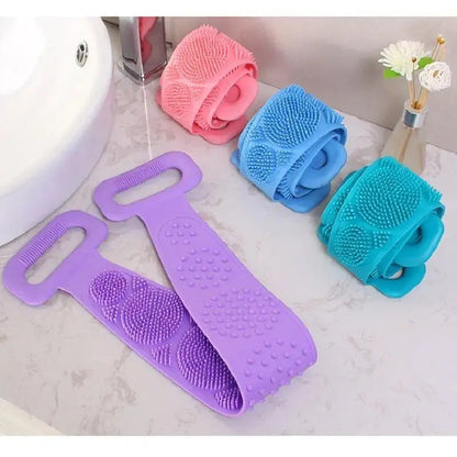 Belt Back Scrubber Silicone Bath