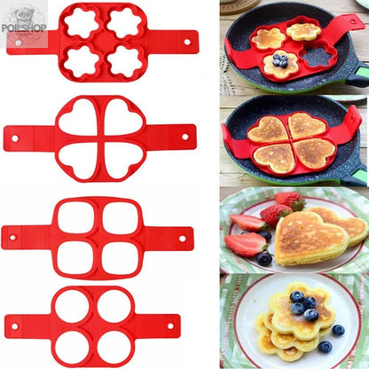 Silicone Fried Egg Ring Maker Non Stick Pancake Maker Cooking Tool Cheese Egg Pan Flip Eggs Mold Kitchen Baking Accessories