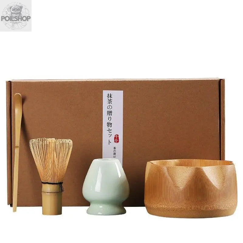 Tea Brush Matcha Brush Hyakumonari Tea Brush Stand Combination Song Dynasty Tea Ordering and Tea Playing Tools Set Japanese Gift Box