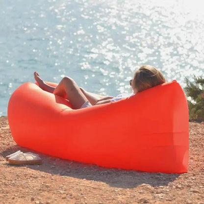 Comfortable inflatable sofa for beachside relaxation