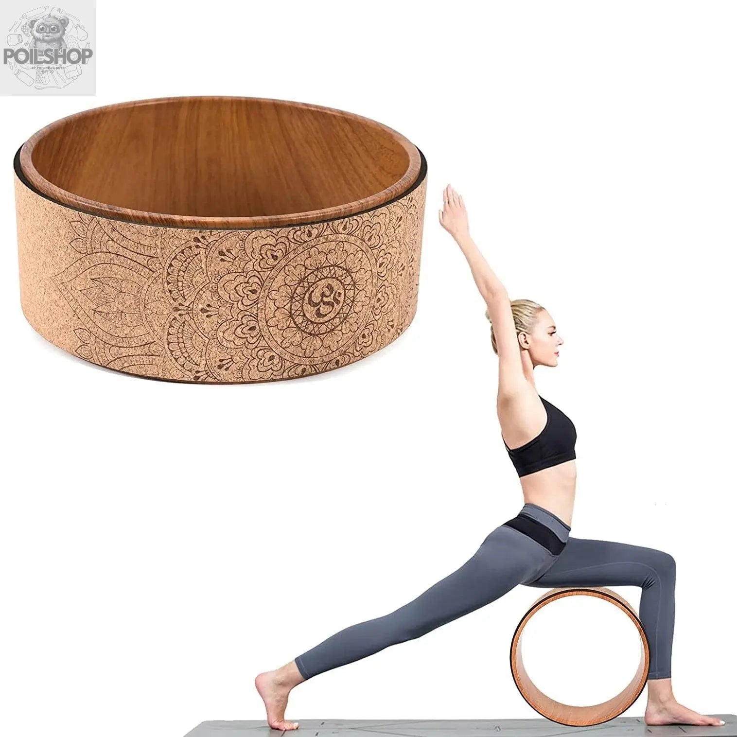 Roller Cork Back Wheel Yoga